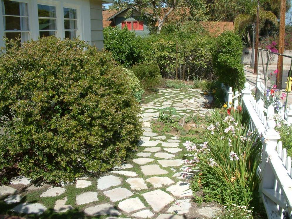 Pavers Edged With Green